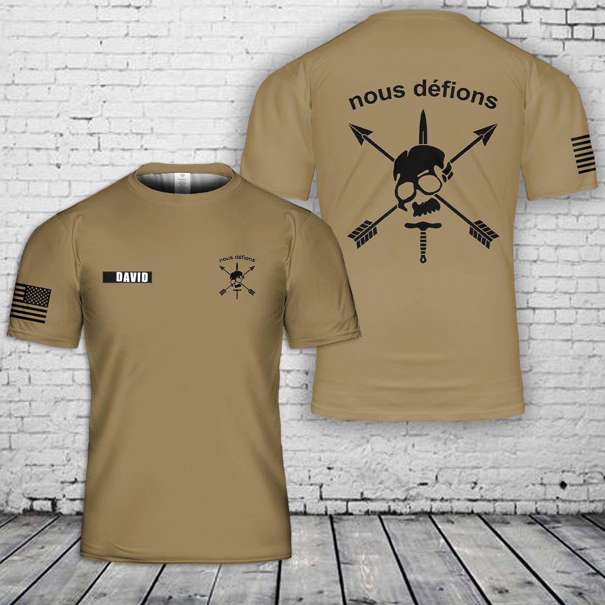 Custom name Special Forces Nous Defions 3D T-Shirt