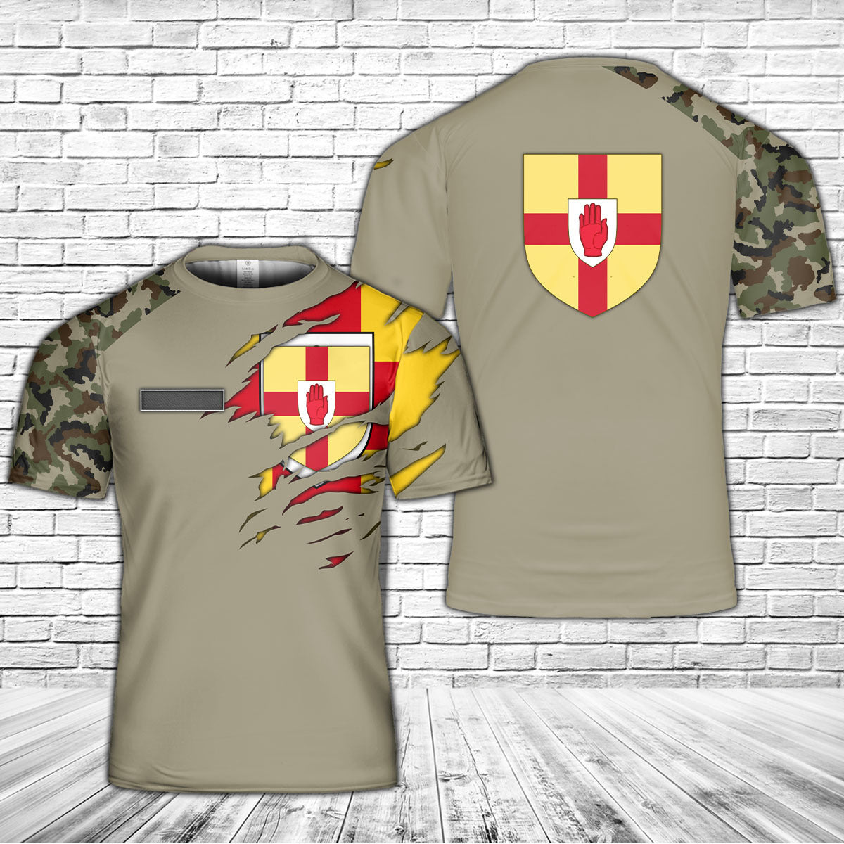 Custom name Ulster Ireland 3D T-Shirt