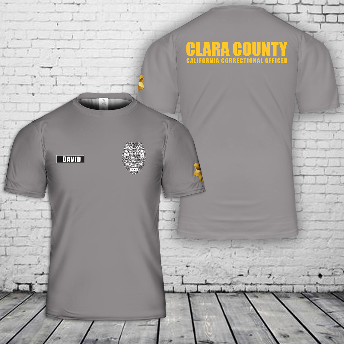 Custom name & Rank Santa Clara County, California Correctional Officer 3D T-Shirt