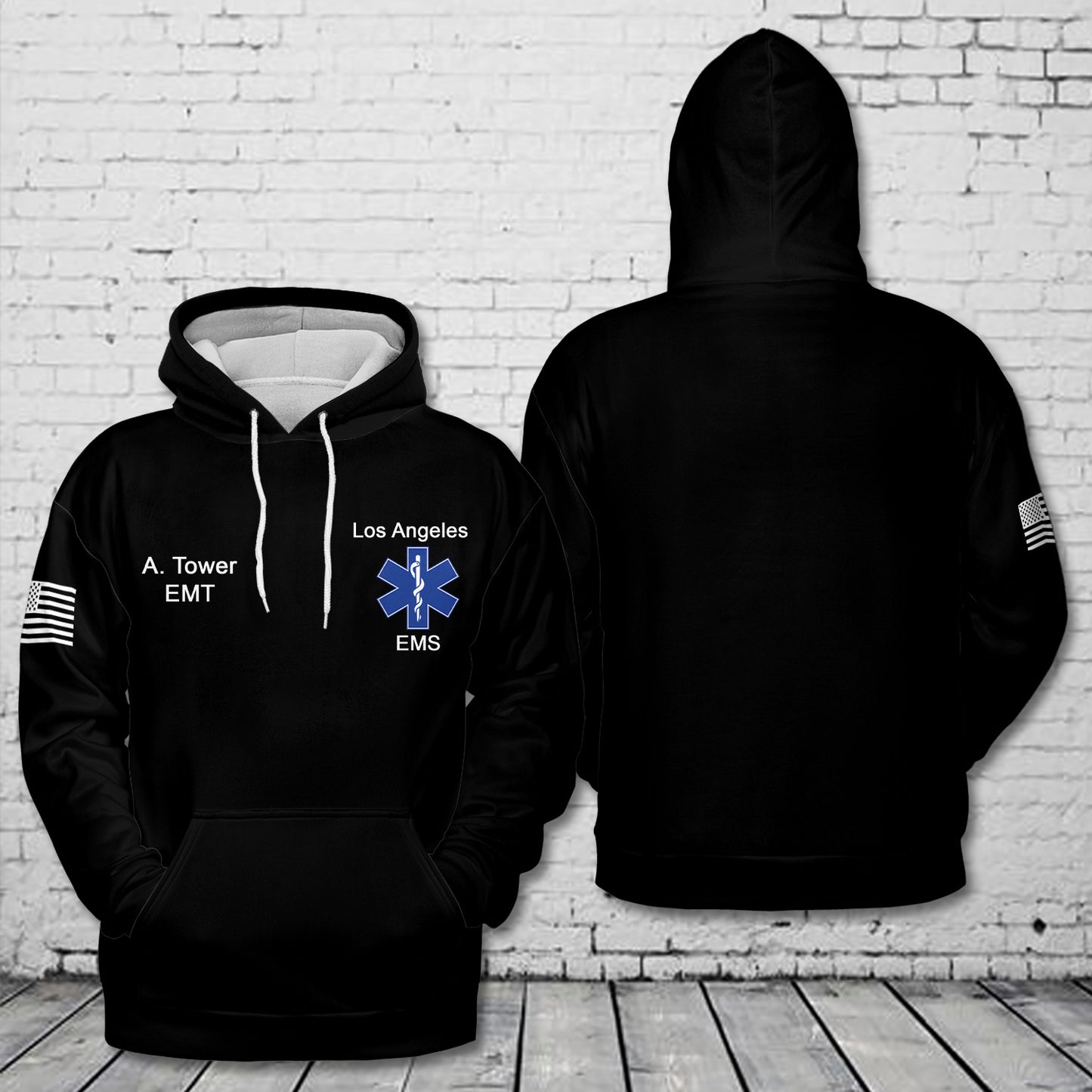 Custom name & The EMS/EMT 3D Hoodie