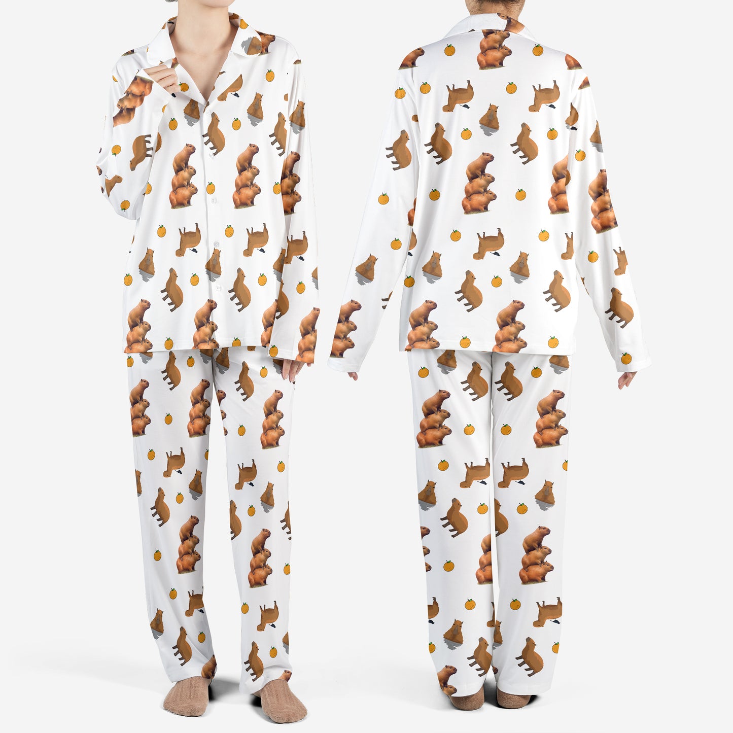 Cute Capybara AOP Pajamas Set