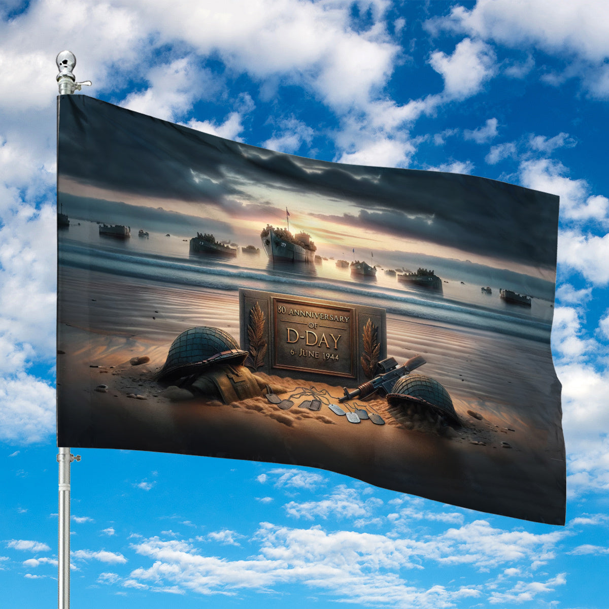 D-Day 80 Remembrance - The Royal British Legion 2 House Flag