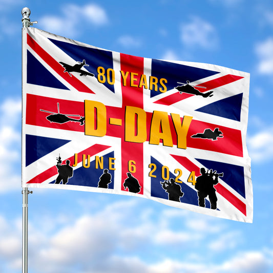 D-Day 80th Anniversary House Flag