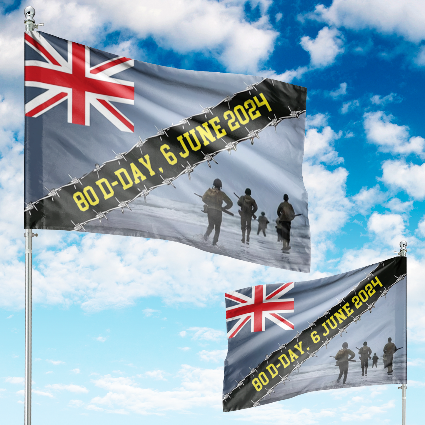 D-Day 80th Anniversary House Flag