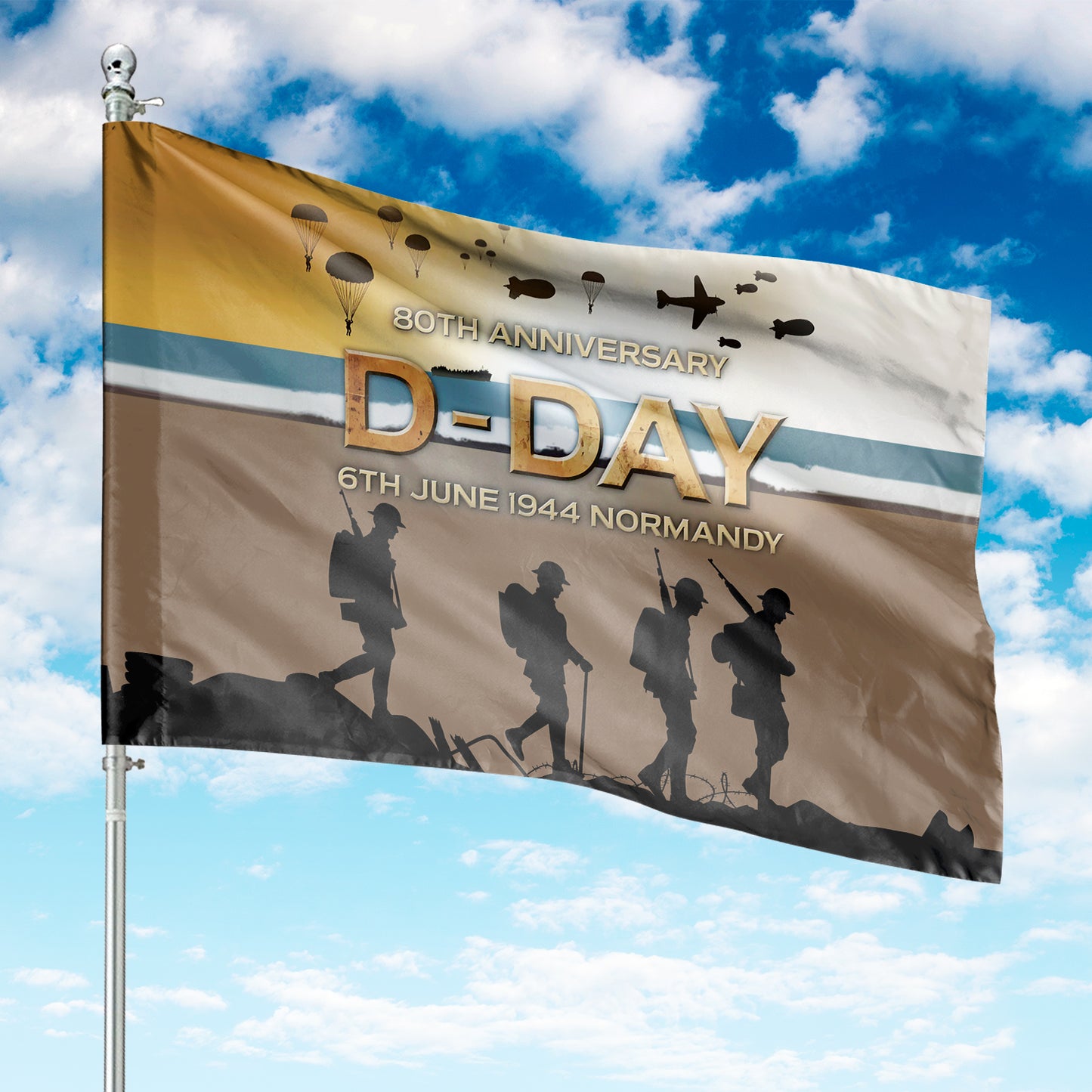 D-Day 80th Anniversary House Flag