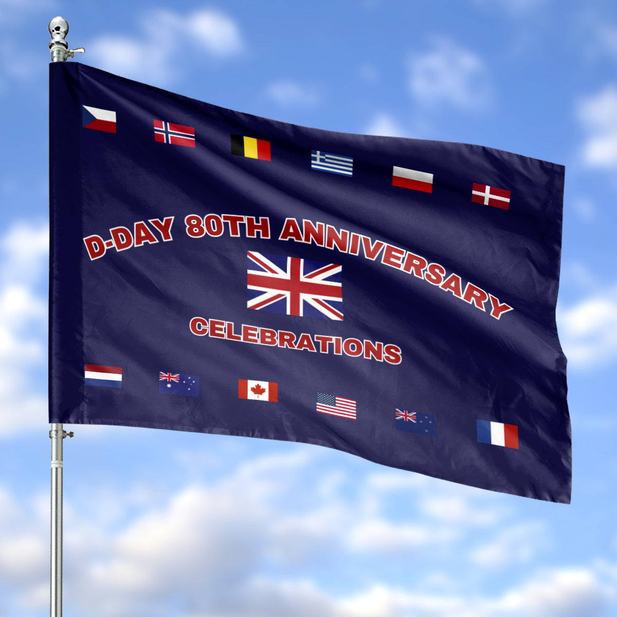 D-Day 80th Anniversary House Flag