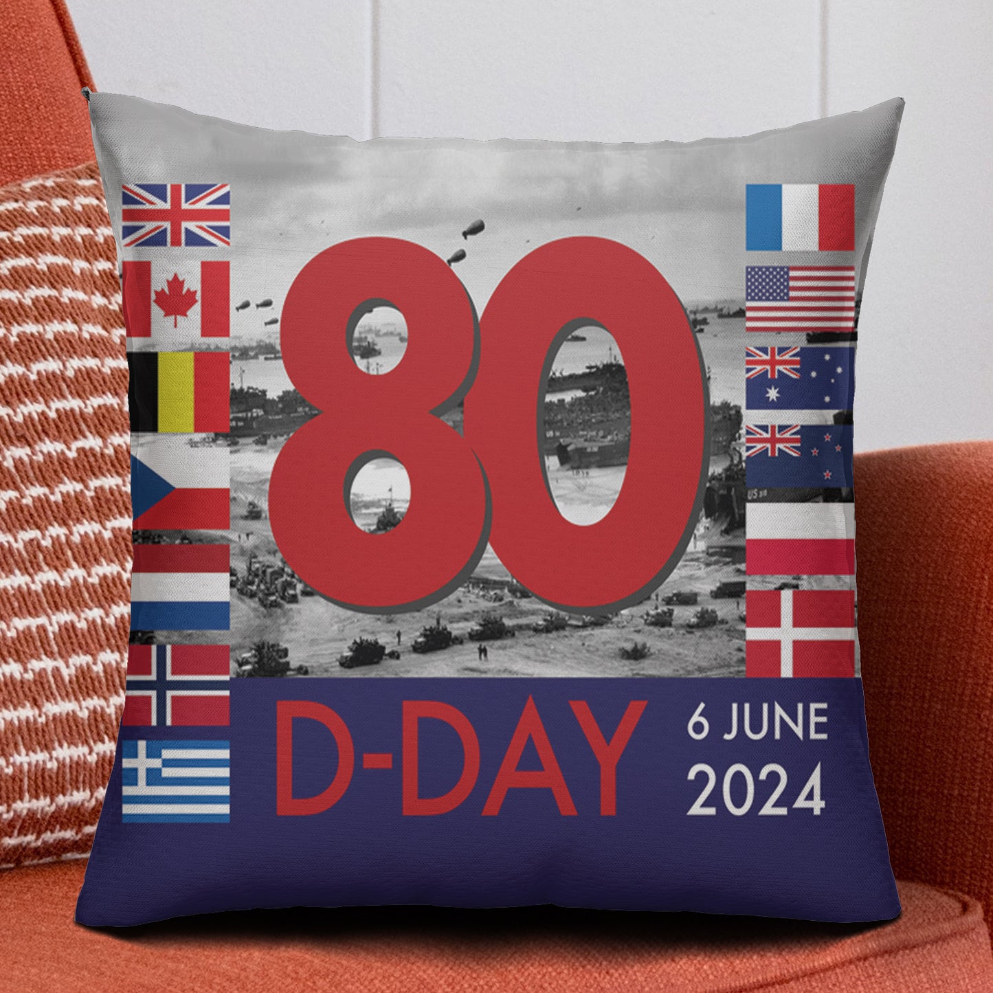 D-Day 80th Anniversary Pillow Case