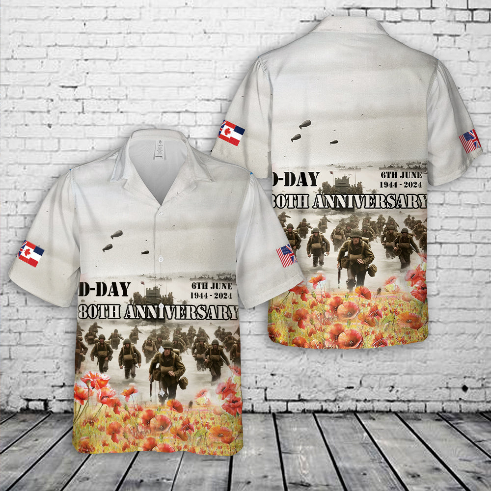 D-Day 80th anniversary Hawaiian Shirt