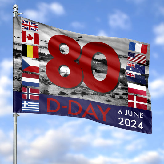 D-Day Anniversary 2024 House Flag