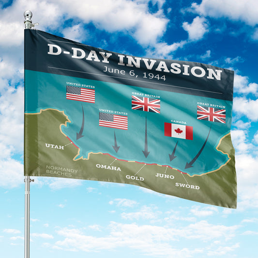 D-Day Invasion House Flag