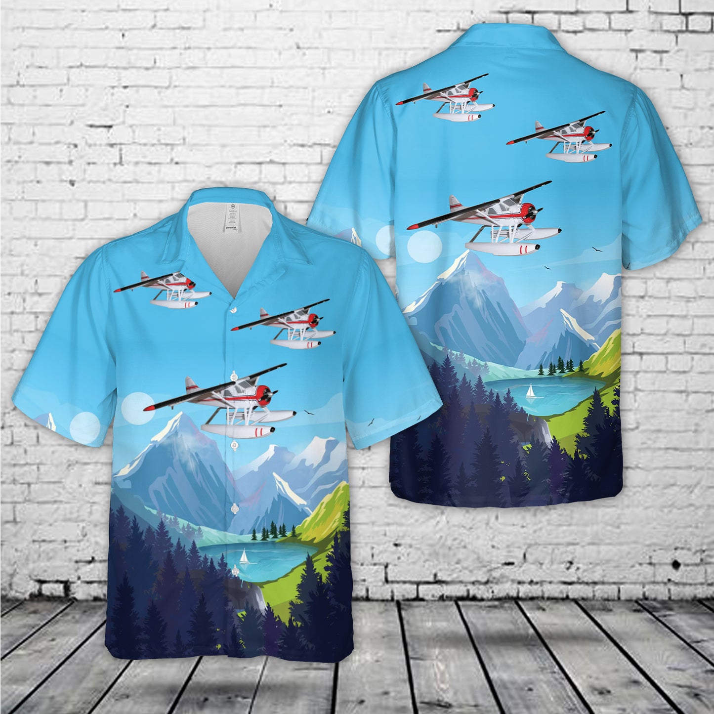 DHC-2 Beaver DeHavilland floatplane Hawaiian Shirt