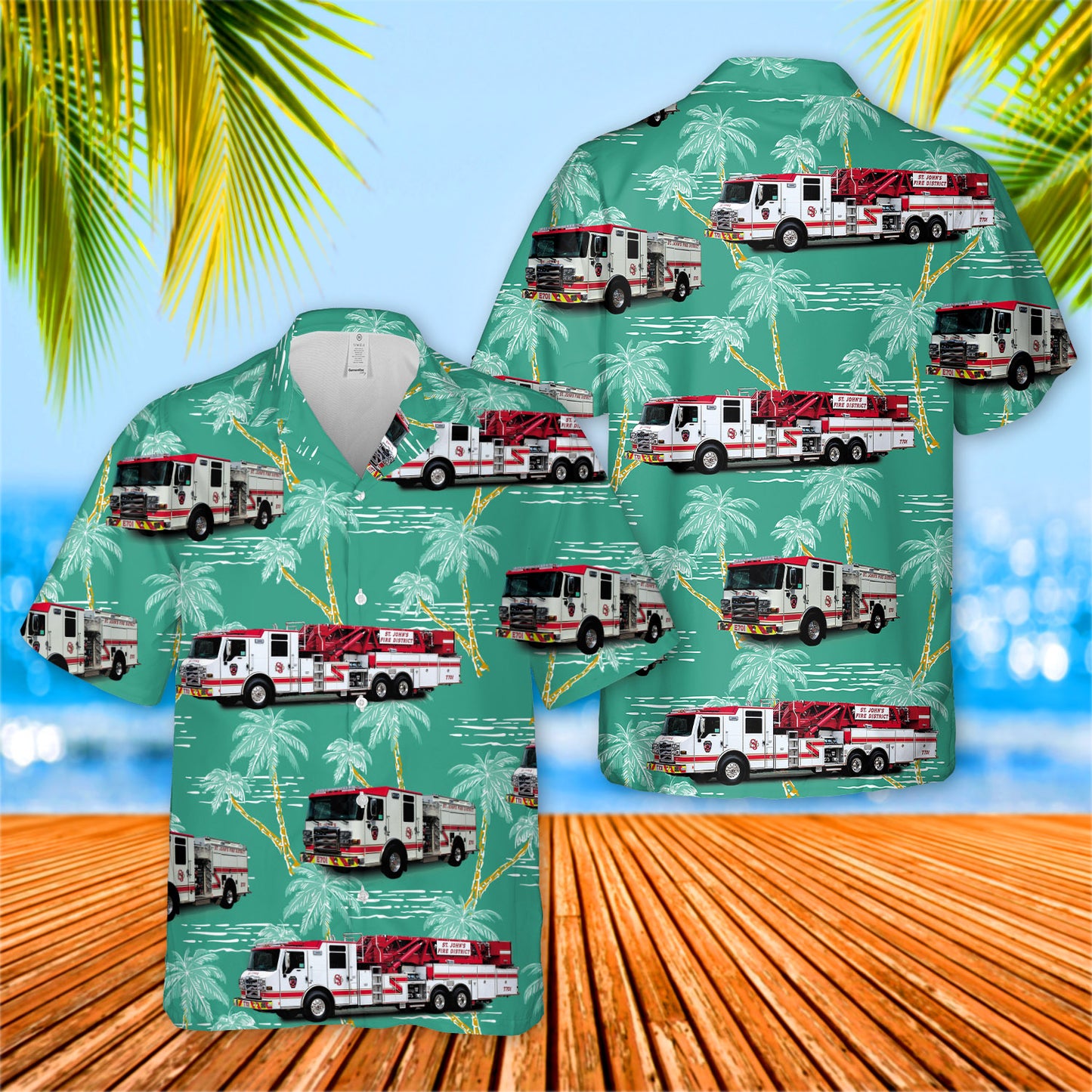 South Carolina St. John's Fire District Hawaiian Shirt