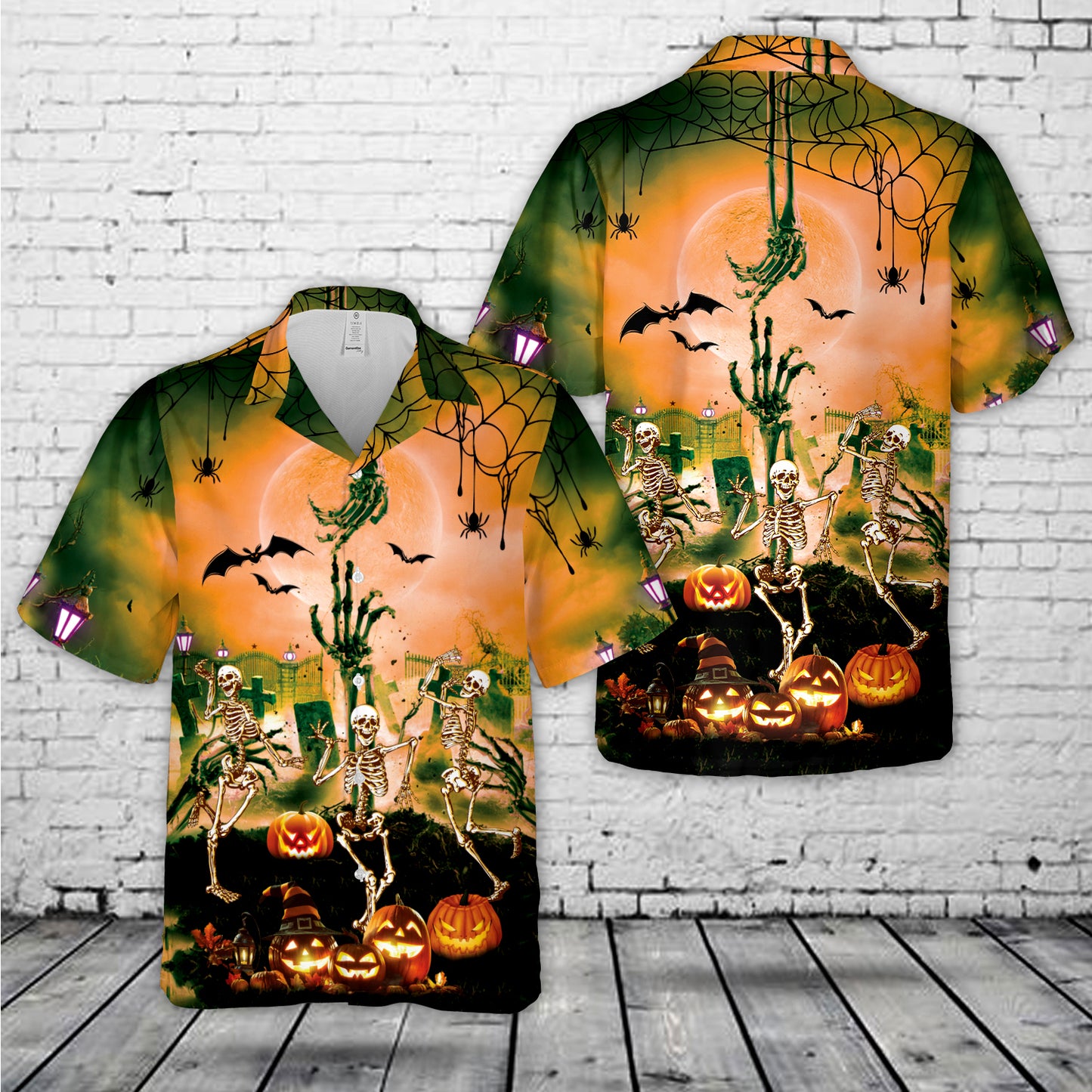 Dancing Skeletons Halloween Hawaiian Shirt