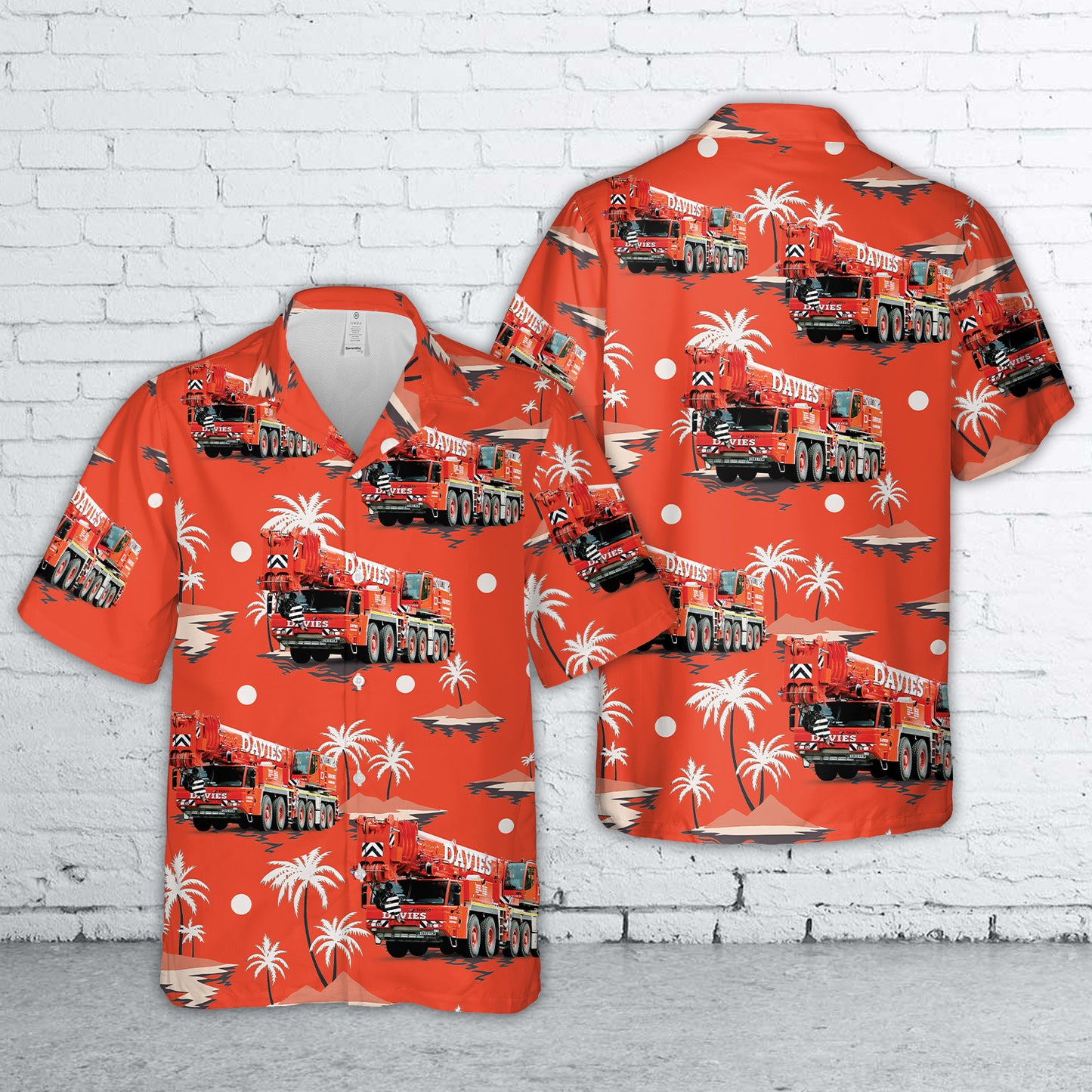 Davies Crane Hire Tadano 400t All Terrain Mobile Crane Hawaiian Shirt