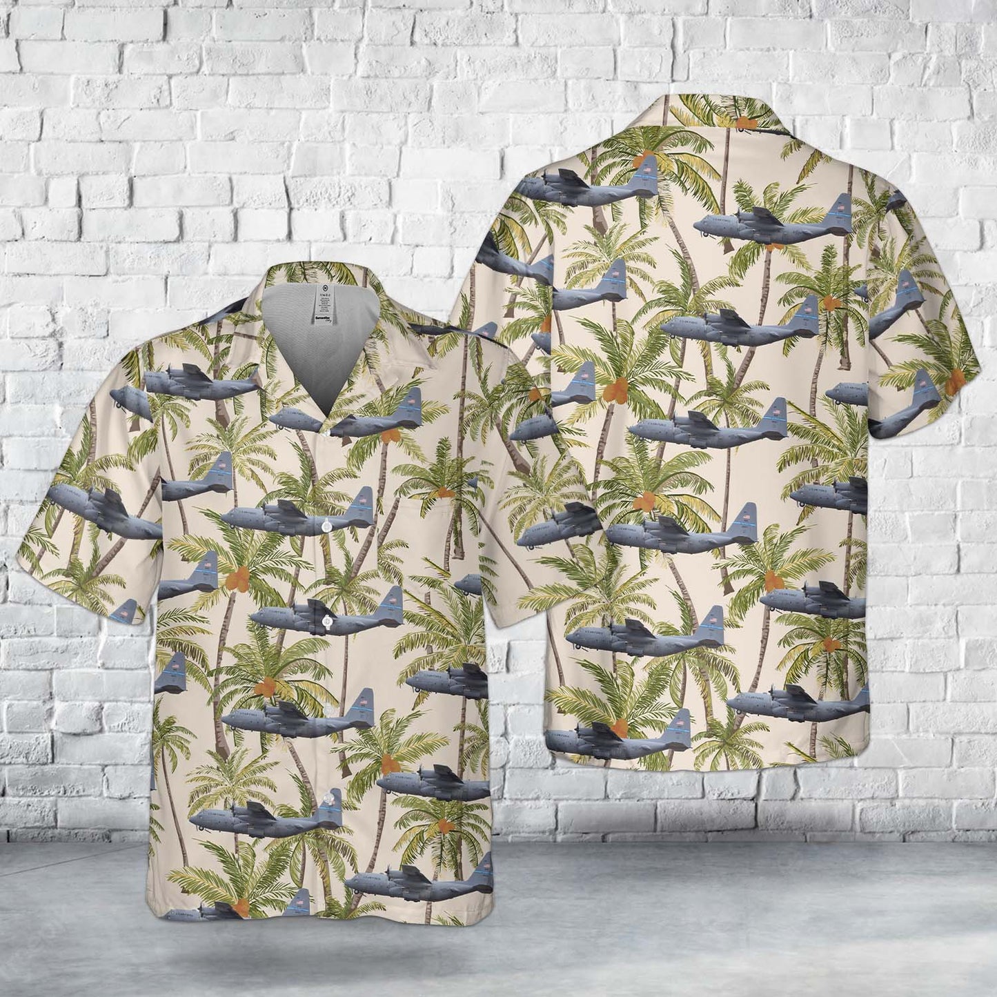 Delaware Air National Guard 166th Airlift Wing Lockheed C-130H Hercules (L-382) Pocket Hawaiian Shirt