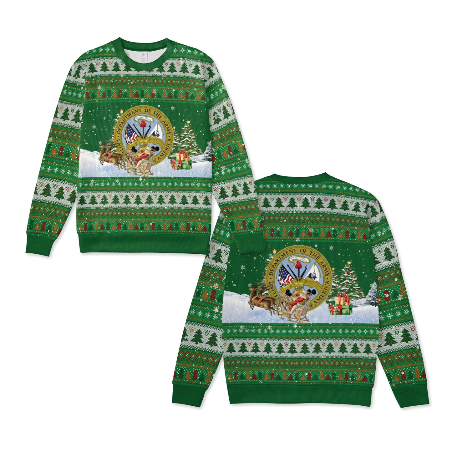 Department of the Army Seal Christmas Knitted Sweater