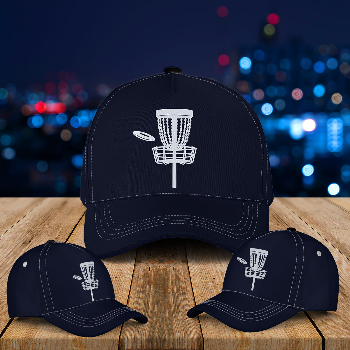 Disc Golf Basket Embroidered Cap