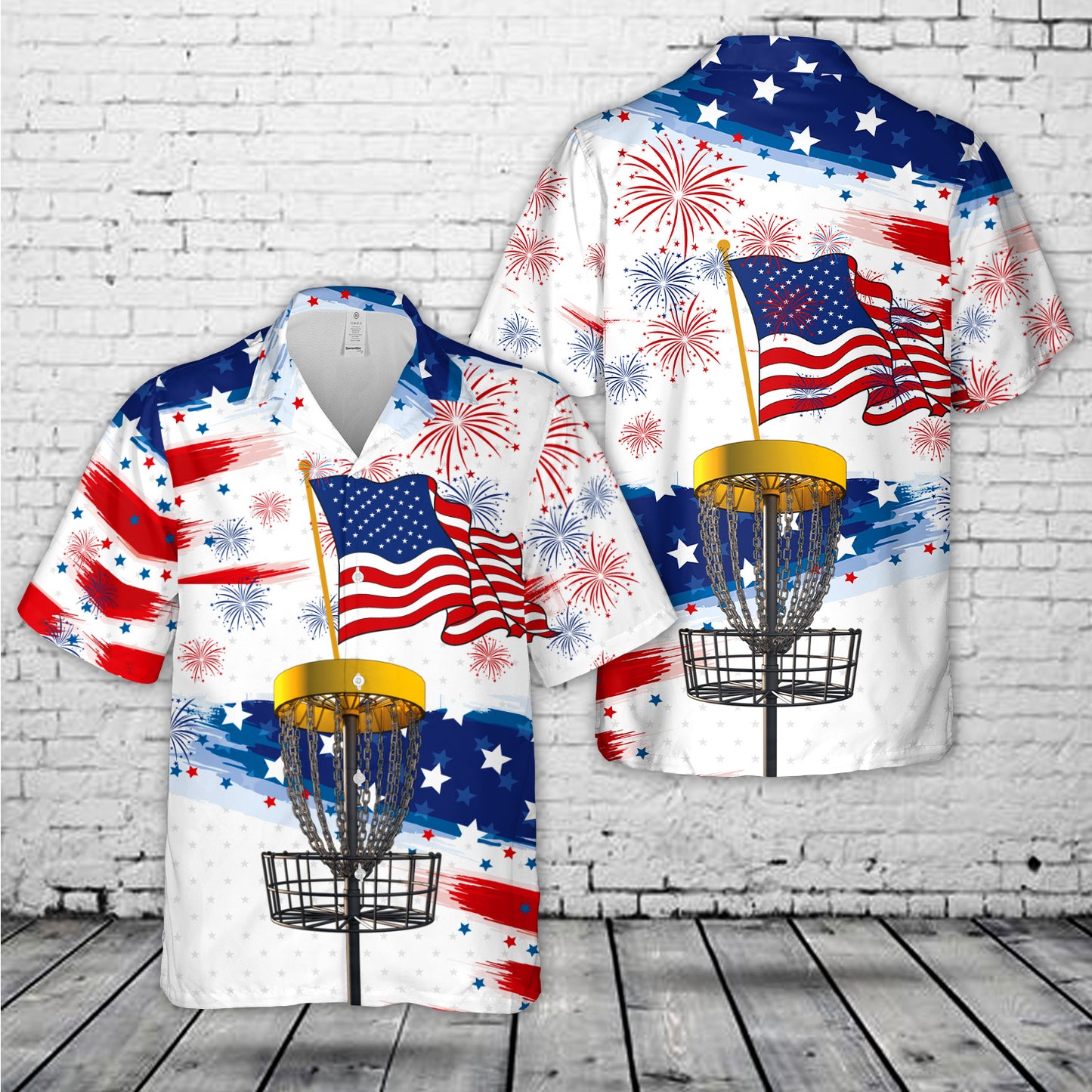 Disc Golf, 4th Of July Hawaiian Shirt