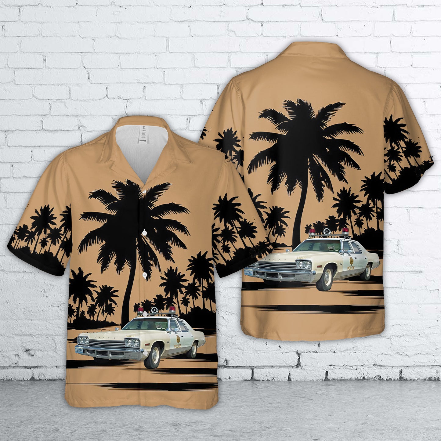 Dodge Monaco 1974 Las Vegas Police Metropolitan Hawaiian Shirt