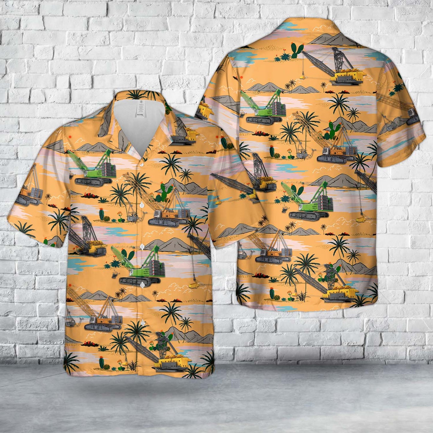 Dragline Excavator heavy equipment Hawaiian Shirt