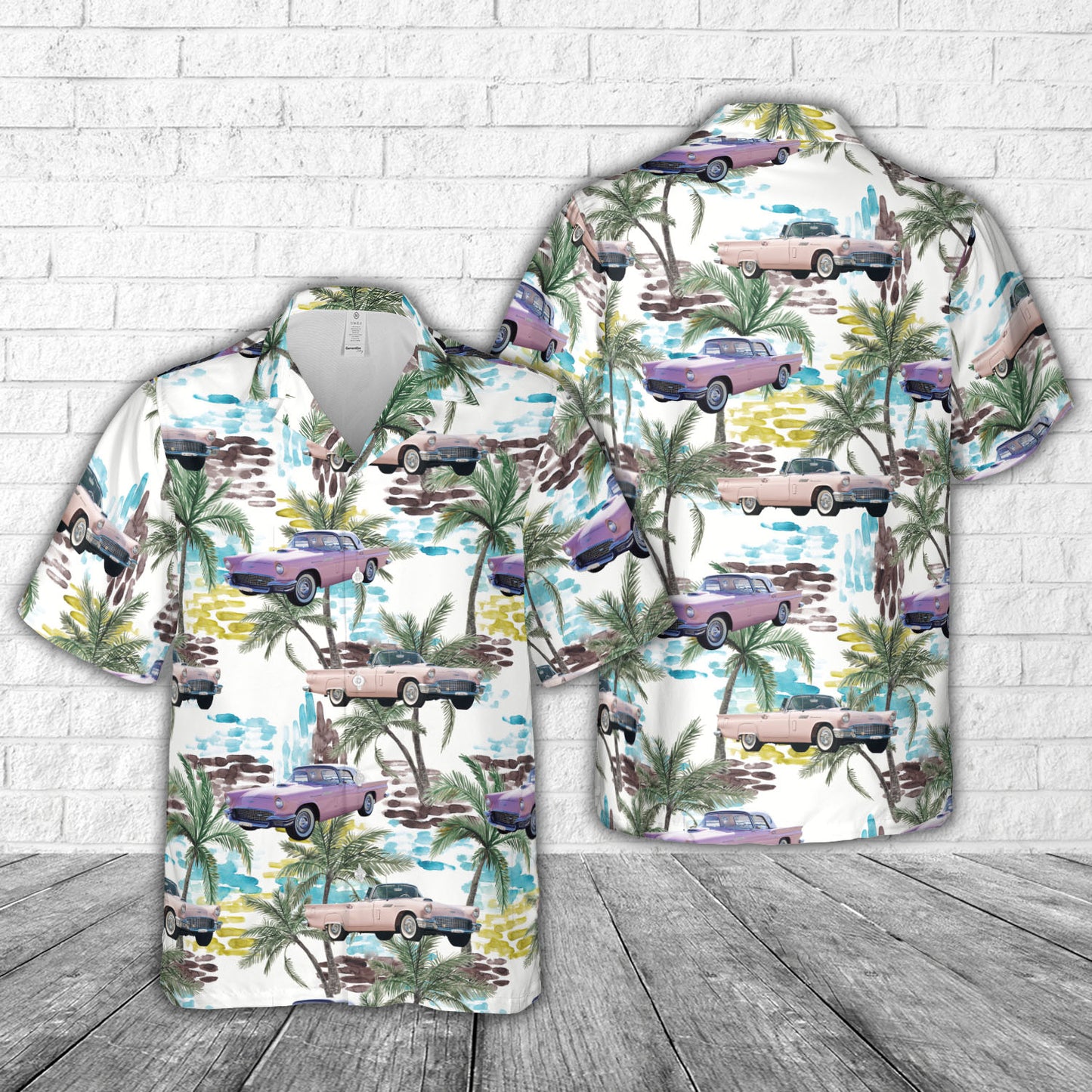 Dusk Rose 1957 Ford Thunderbird Hawaiian Shirt