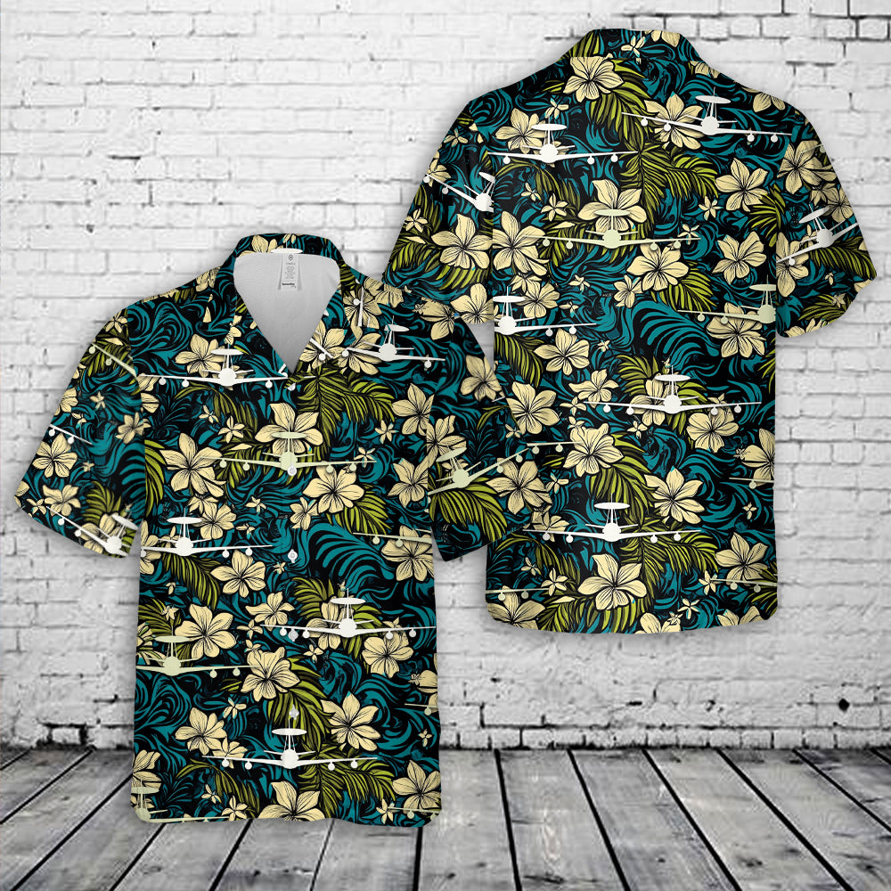 E-3 AWACS Silhouette Hawaiian Shirt