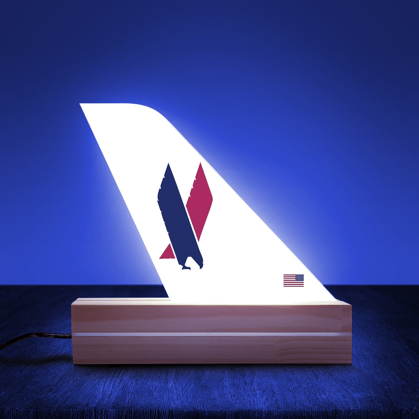 Eagle American Airlines Tail Custom Shape Photo Night Light
