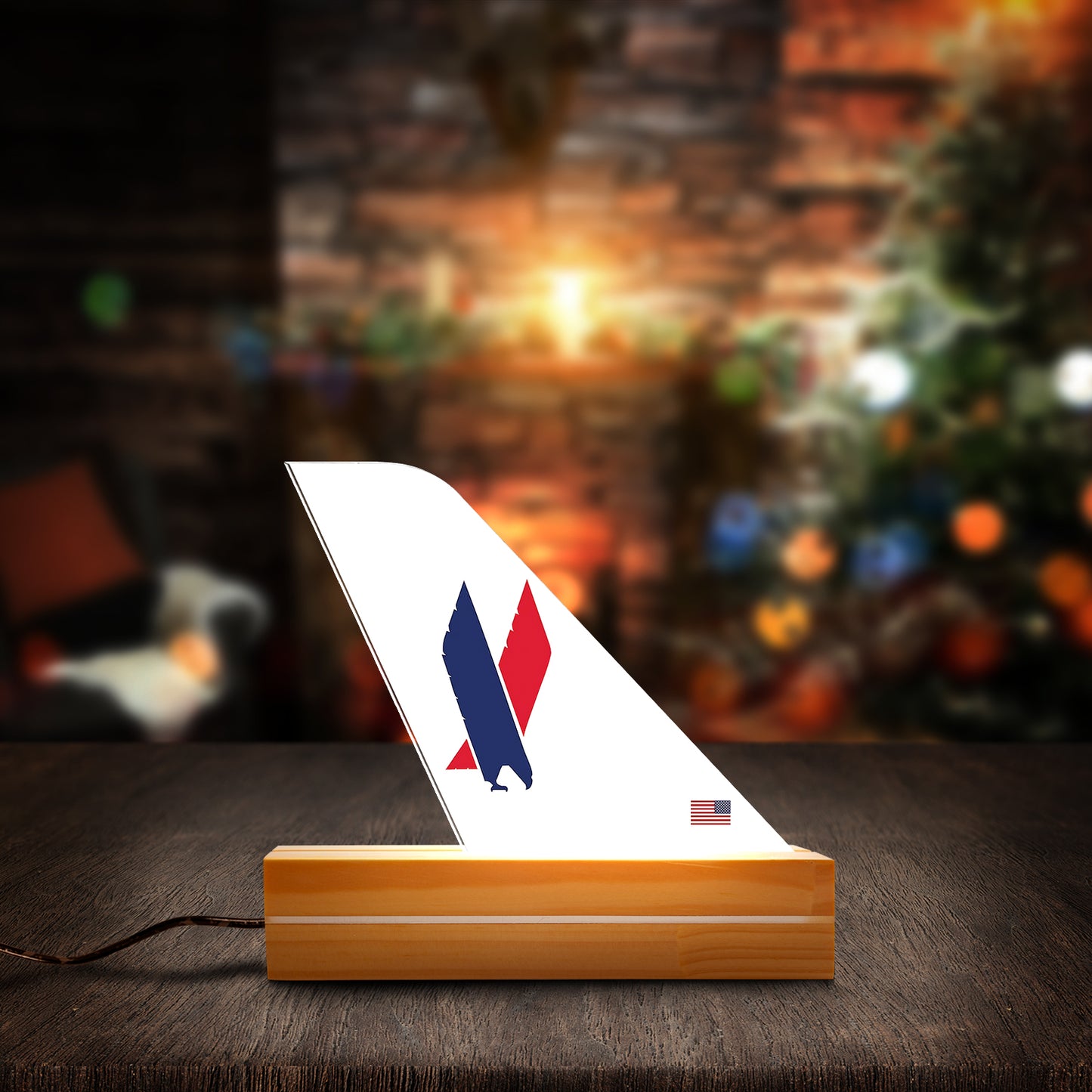 Eagle American Airlines Tail Custom Shape Photo Night Light