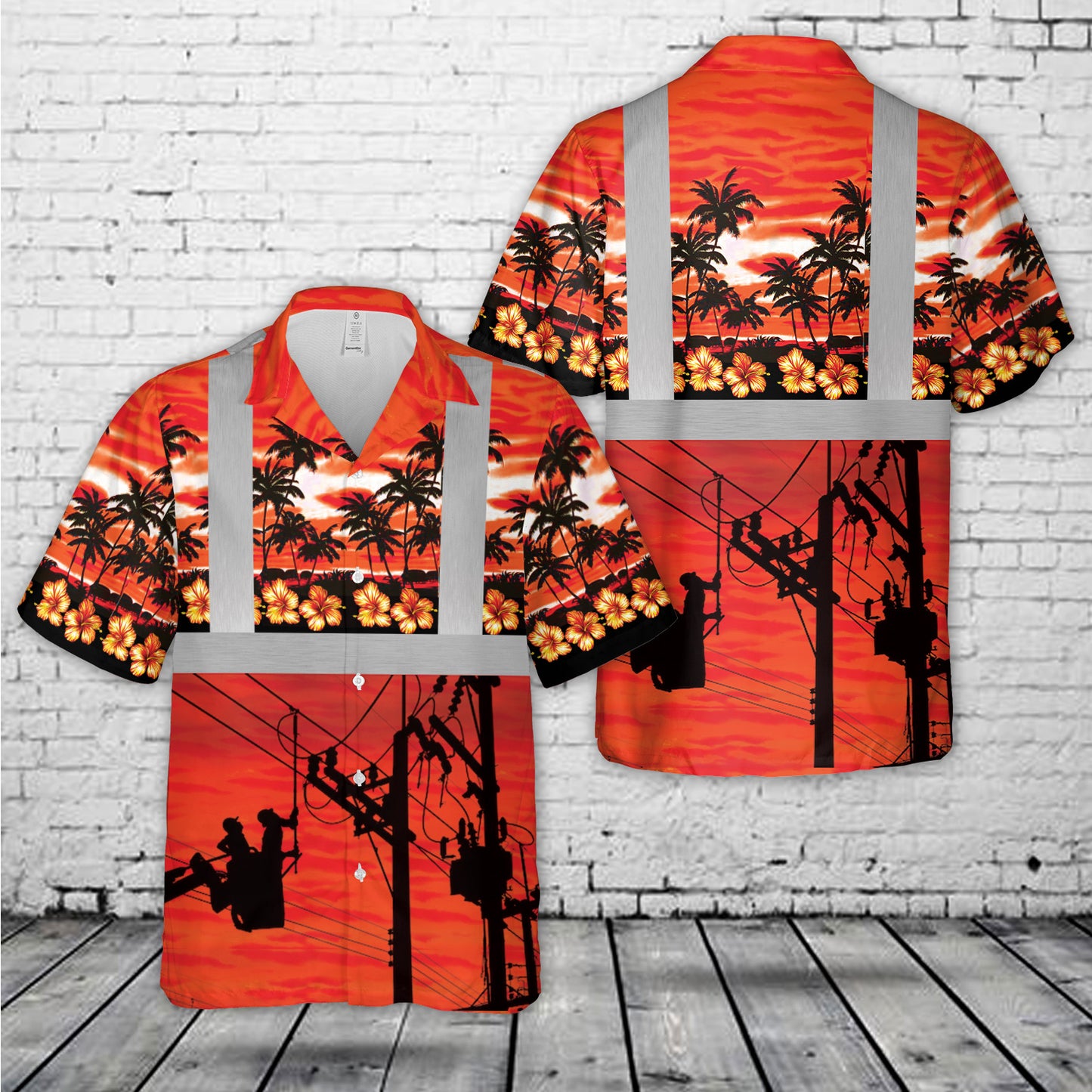 Electrician Sunset Hawaiian Shirt