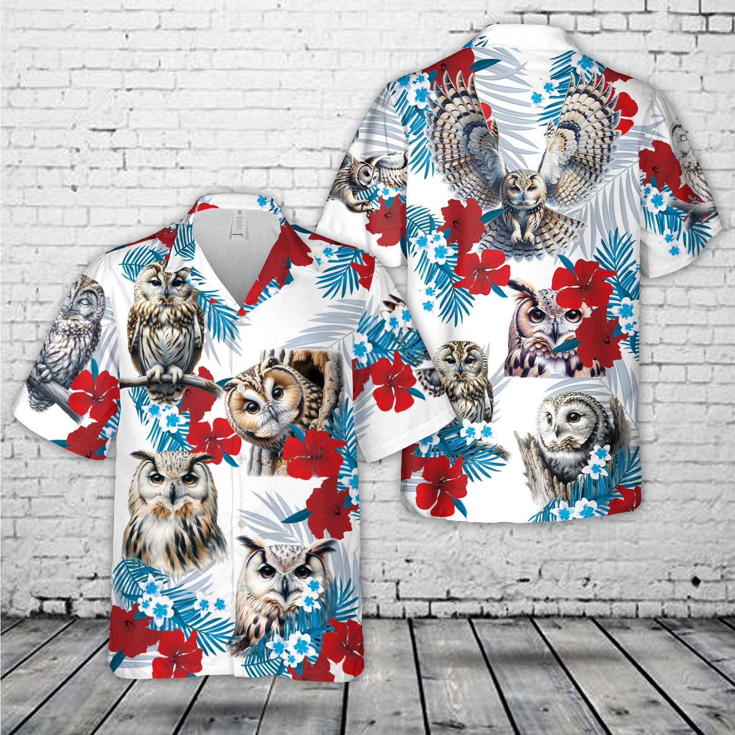 Elegant Owl Tropical Hawaiian Shirt
