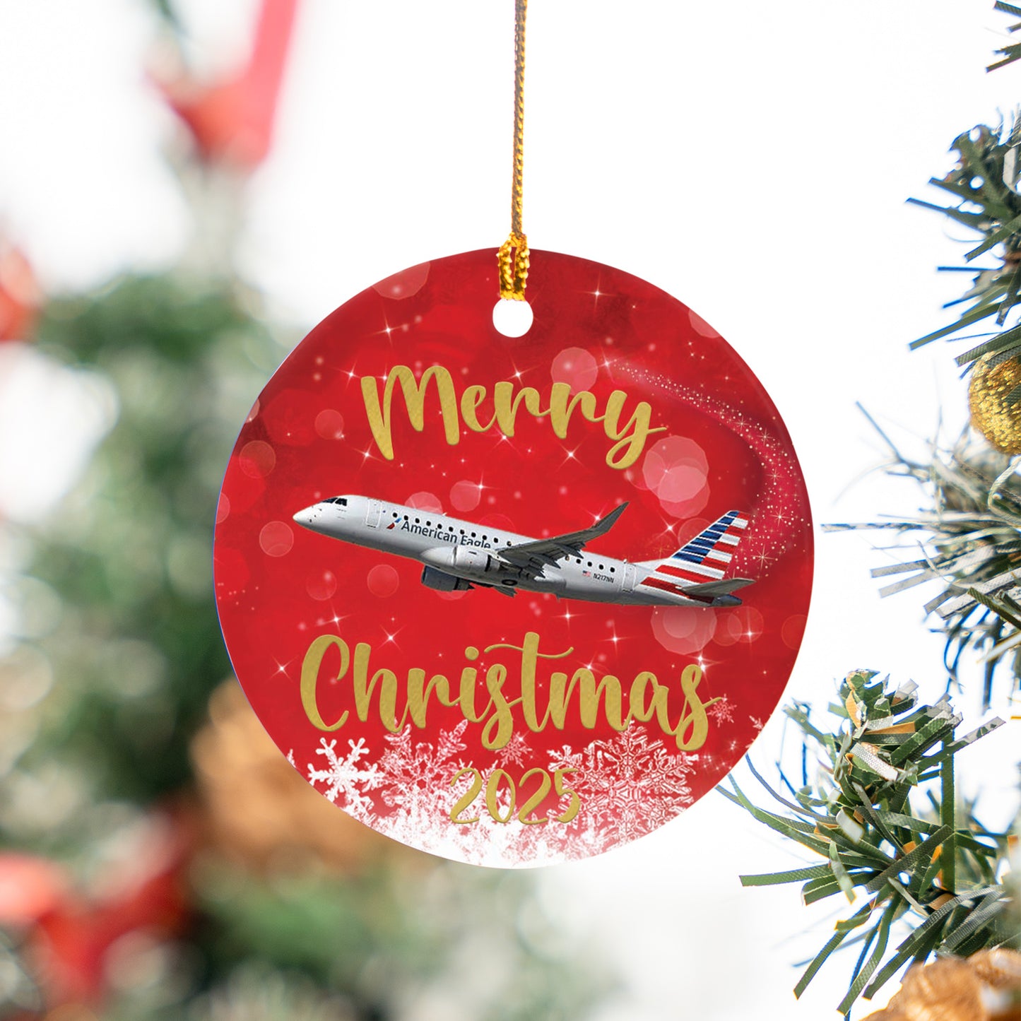 Embraer 175 (E175) Envoy Air Christmas Ornament