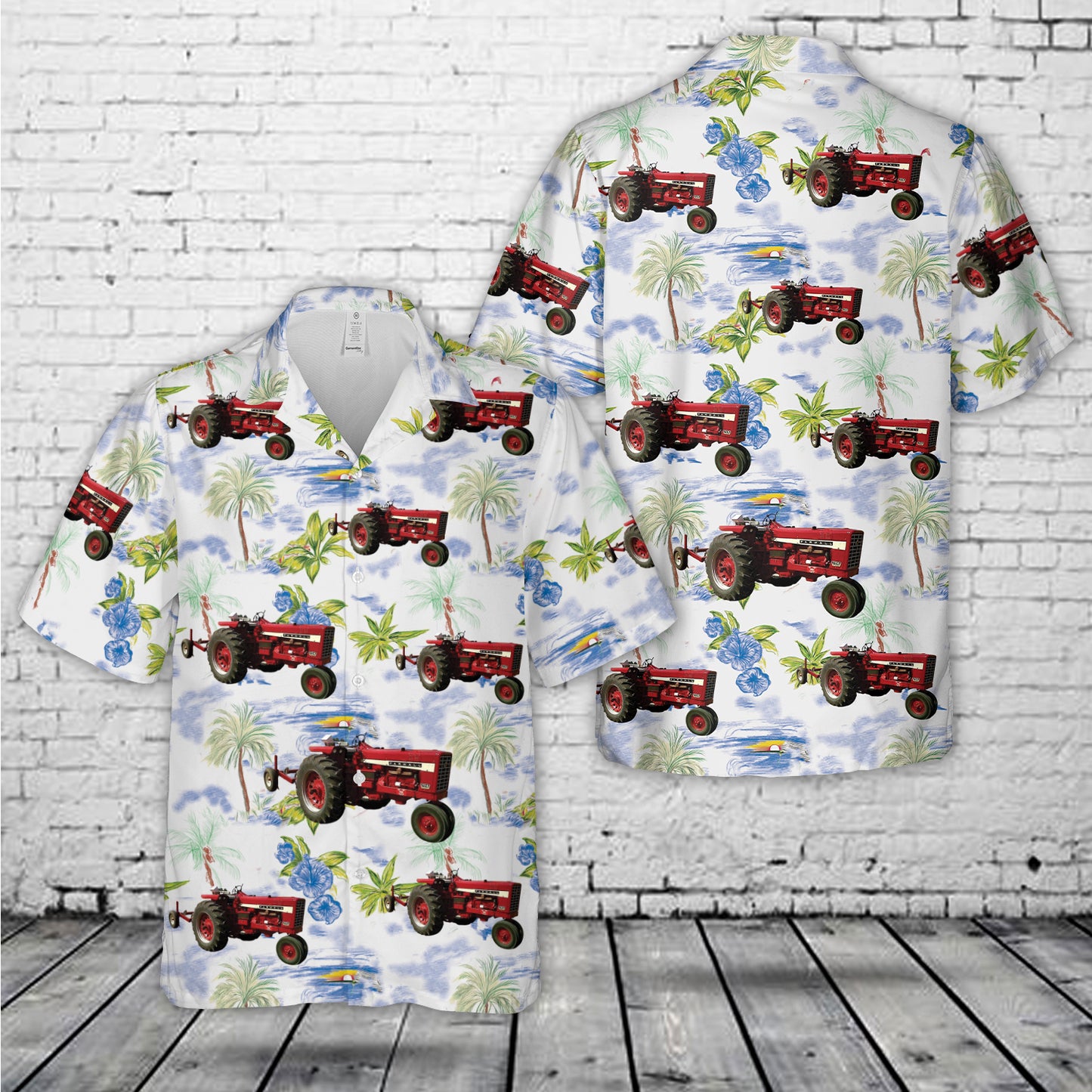 Ertl Farmall 706 International Tractor Hawaiian Shirt