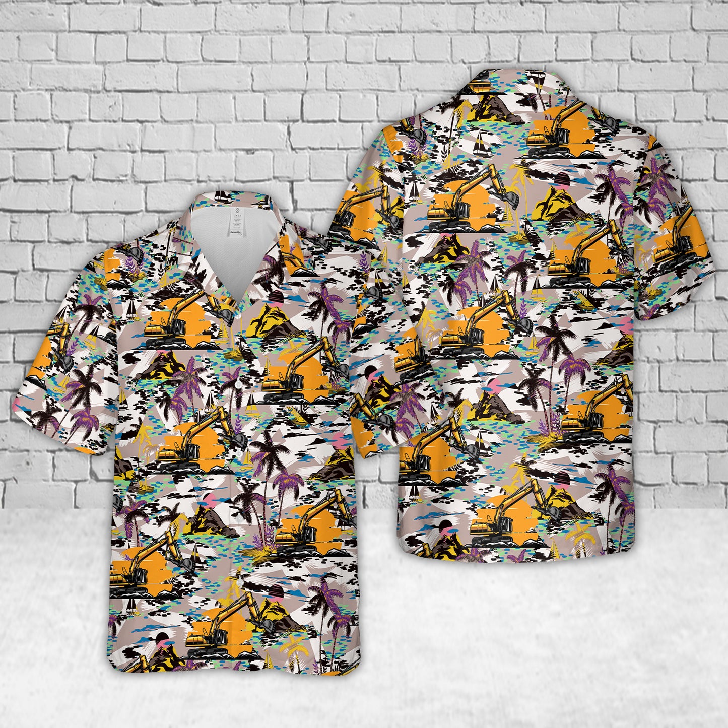Excavator Hawaiian Shirt