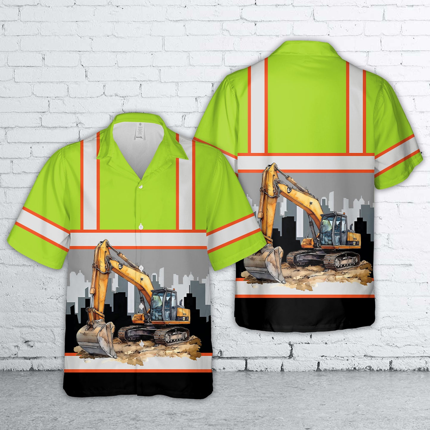 Excavator Hawaiian Shirt