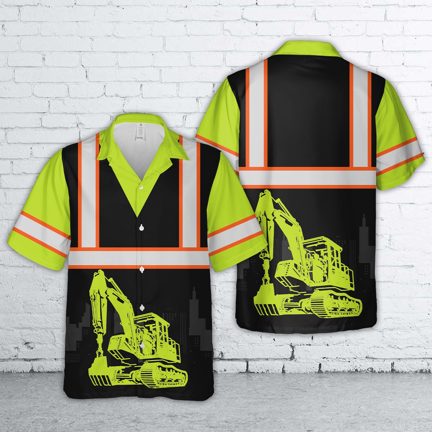 Excavator Hawaiian Shirt