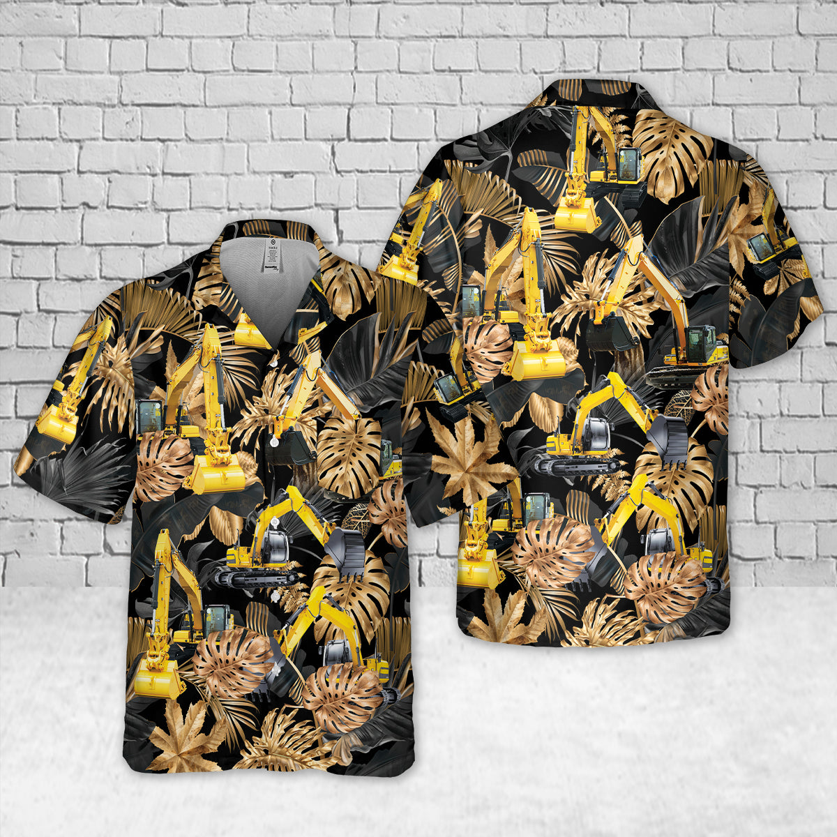 Excavator Pocket Hawaiian Shirt