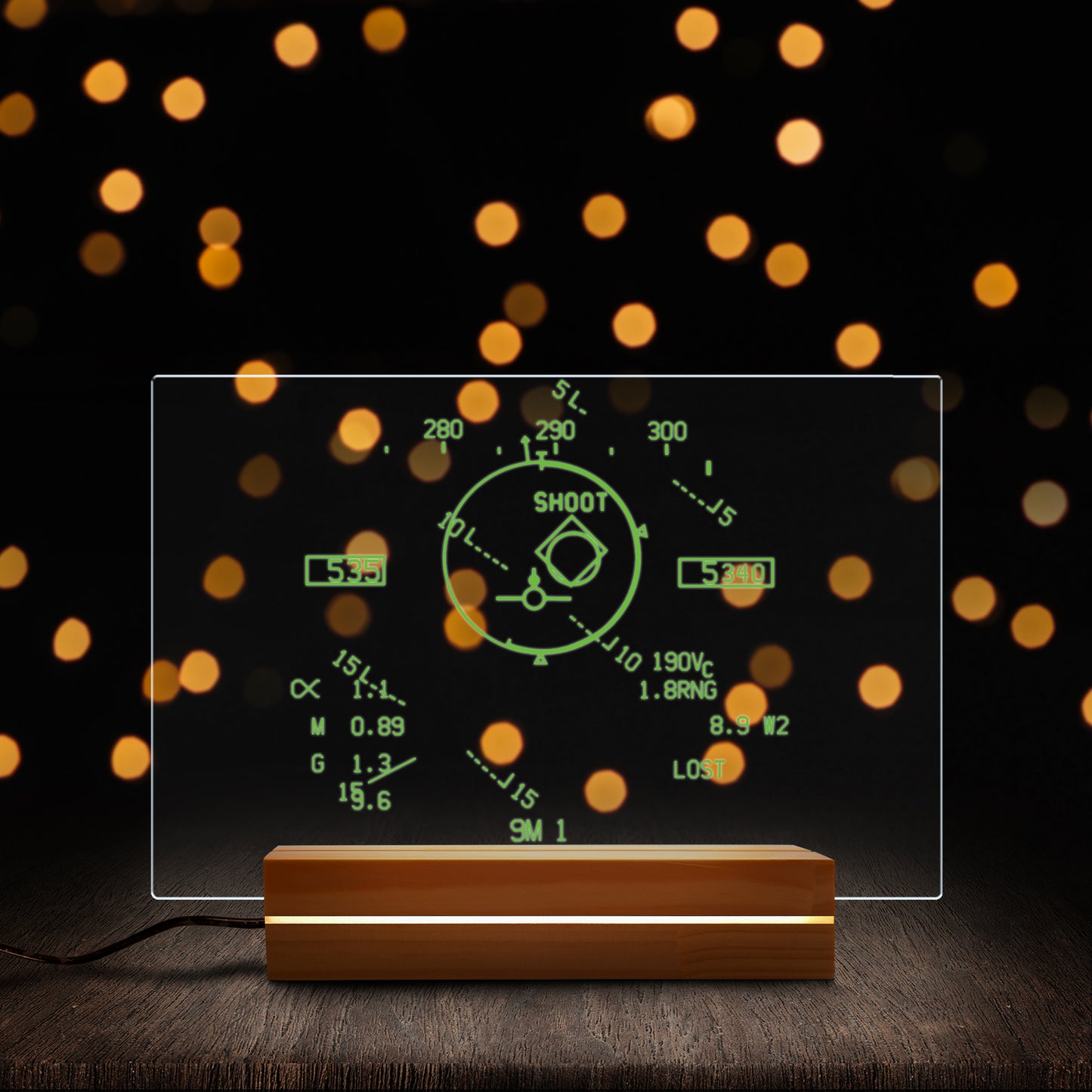 F/A-18 Hornet HUD Aircraft Custom Shape Photo Night Light
