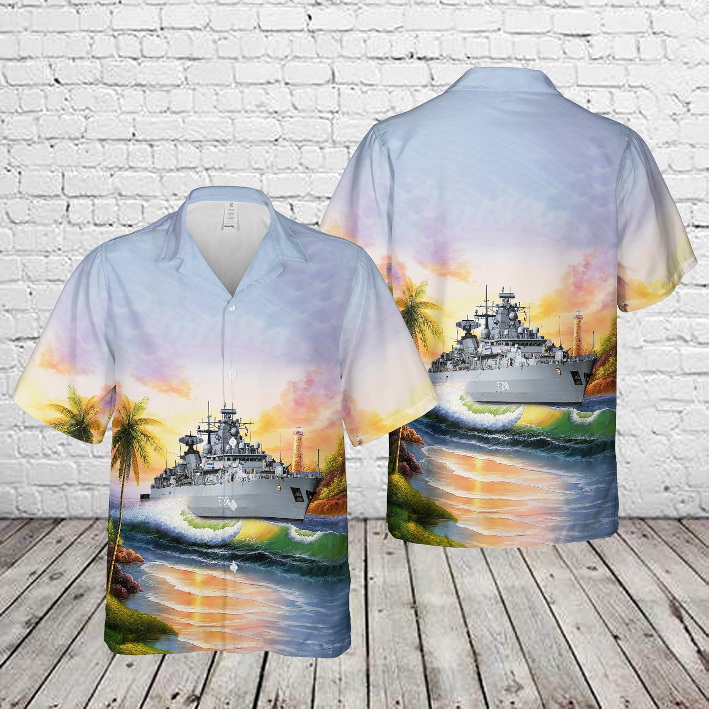 FGS Mecklenburg-Vorpommern (F218) German Navy Hawaiian Shirt