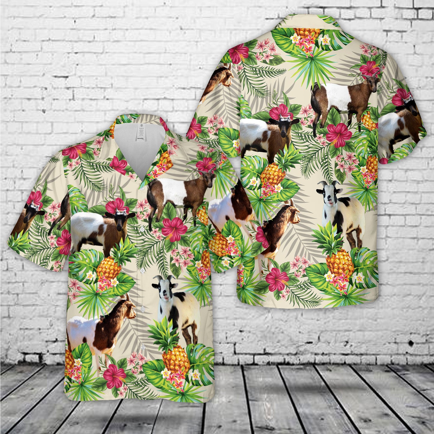 Fainting Goat Hawaiian Shirt