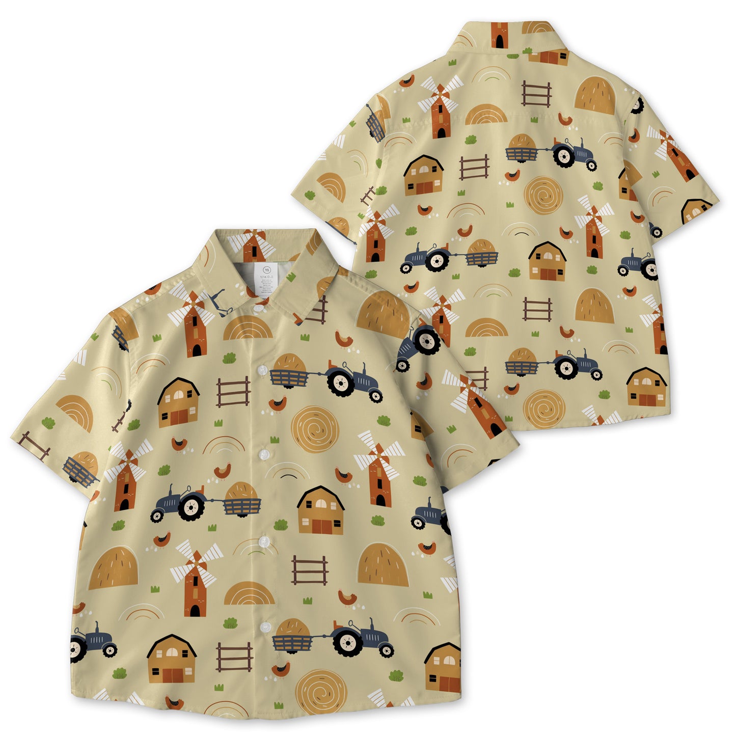 Farm Seamless AOP Youth Button Down Shirt