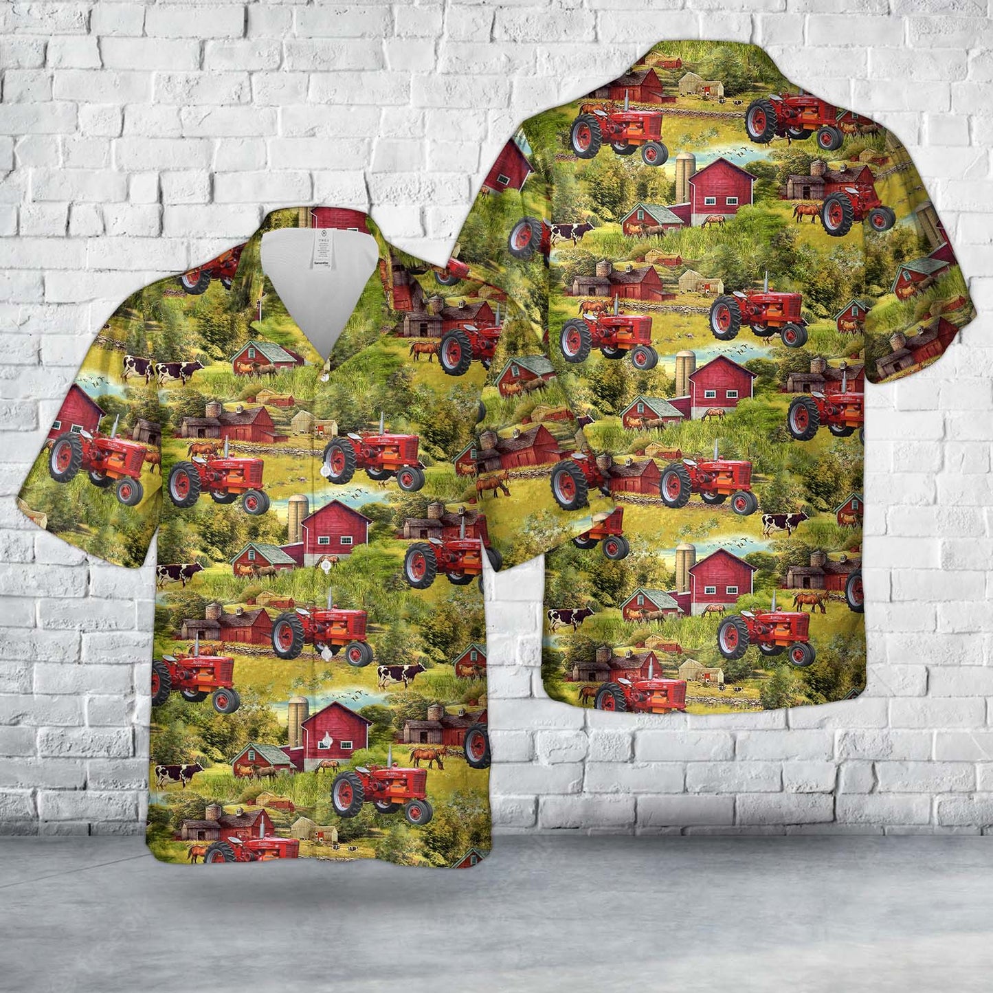Farmall M with Sheppard Diesel Conversion Tractor Hawaiian Shirt