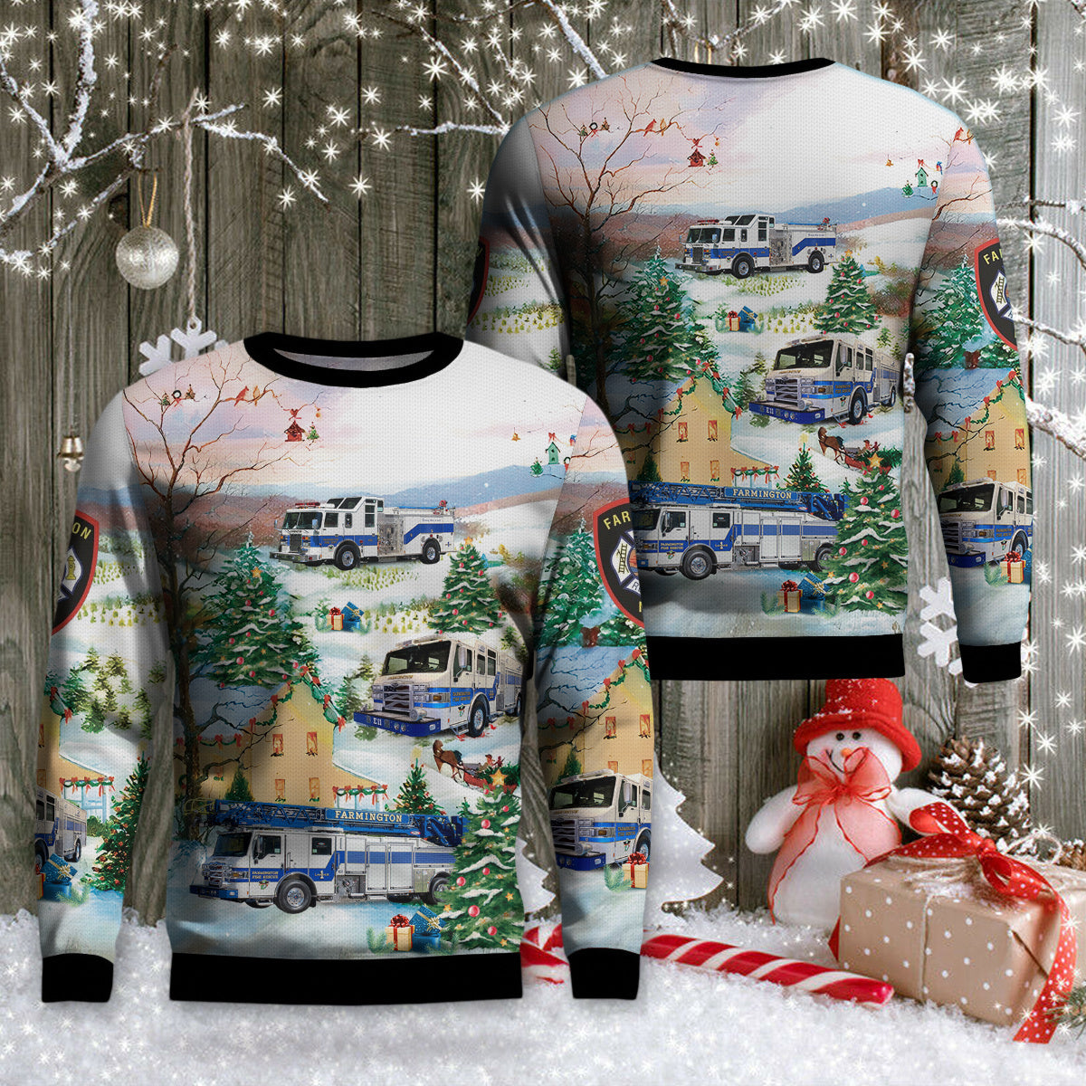 Farmington Fire Department AOP Sweater