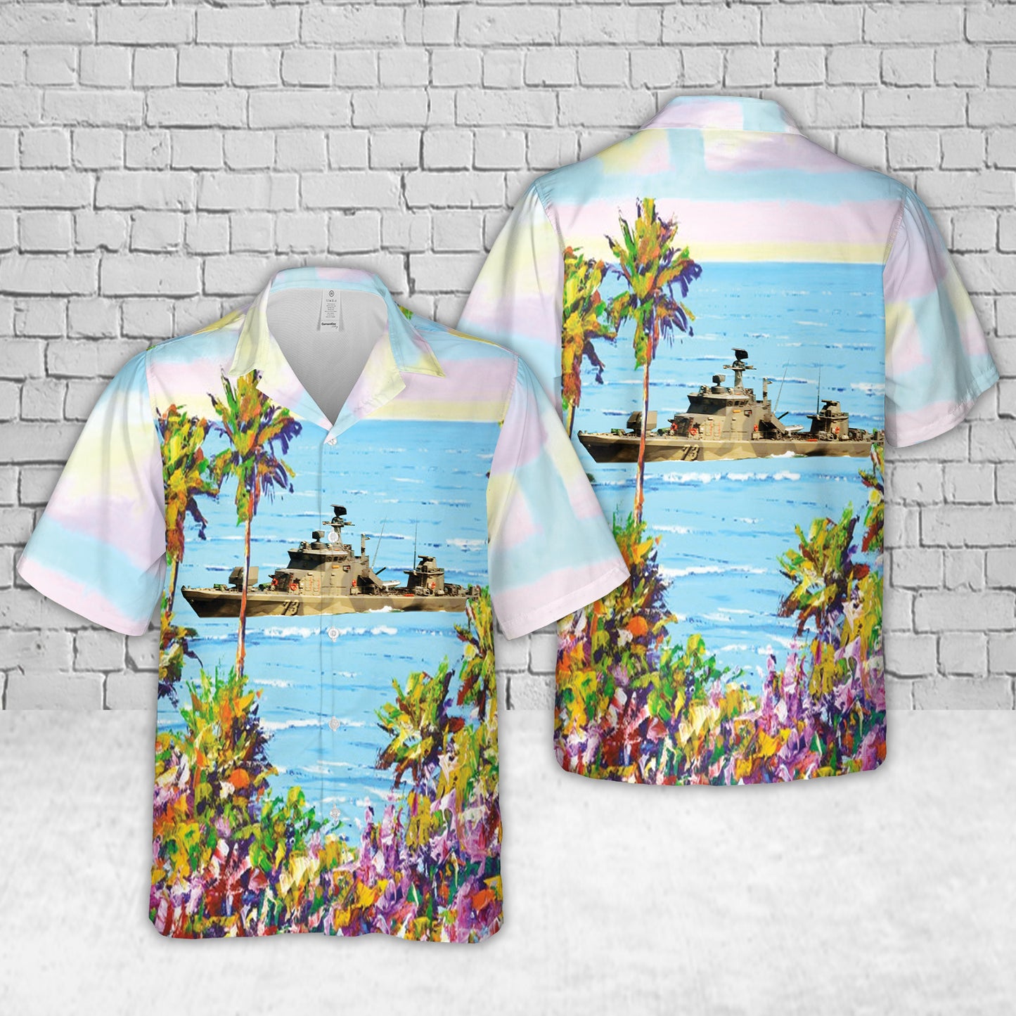 Finland, Finnish Navy FNS Naantali (73) Rauma-class Missile Boat Hawaiian Shirt