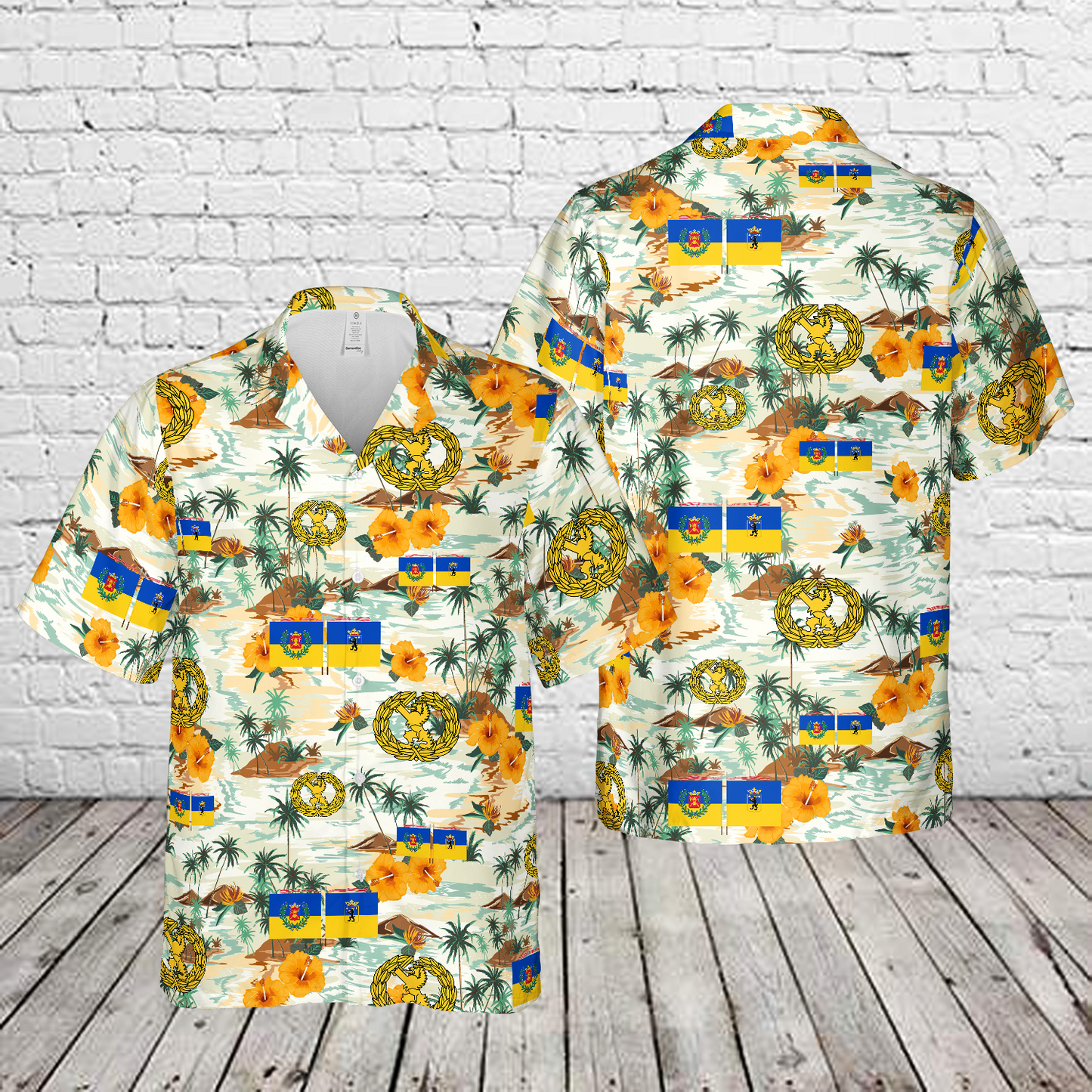 Finnish Army Pori Brigade Hawaiian Shirt