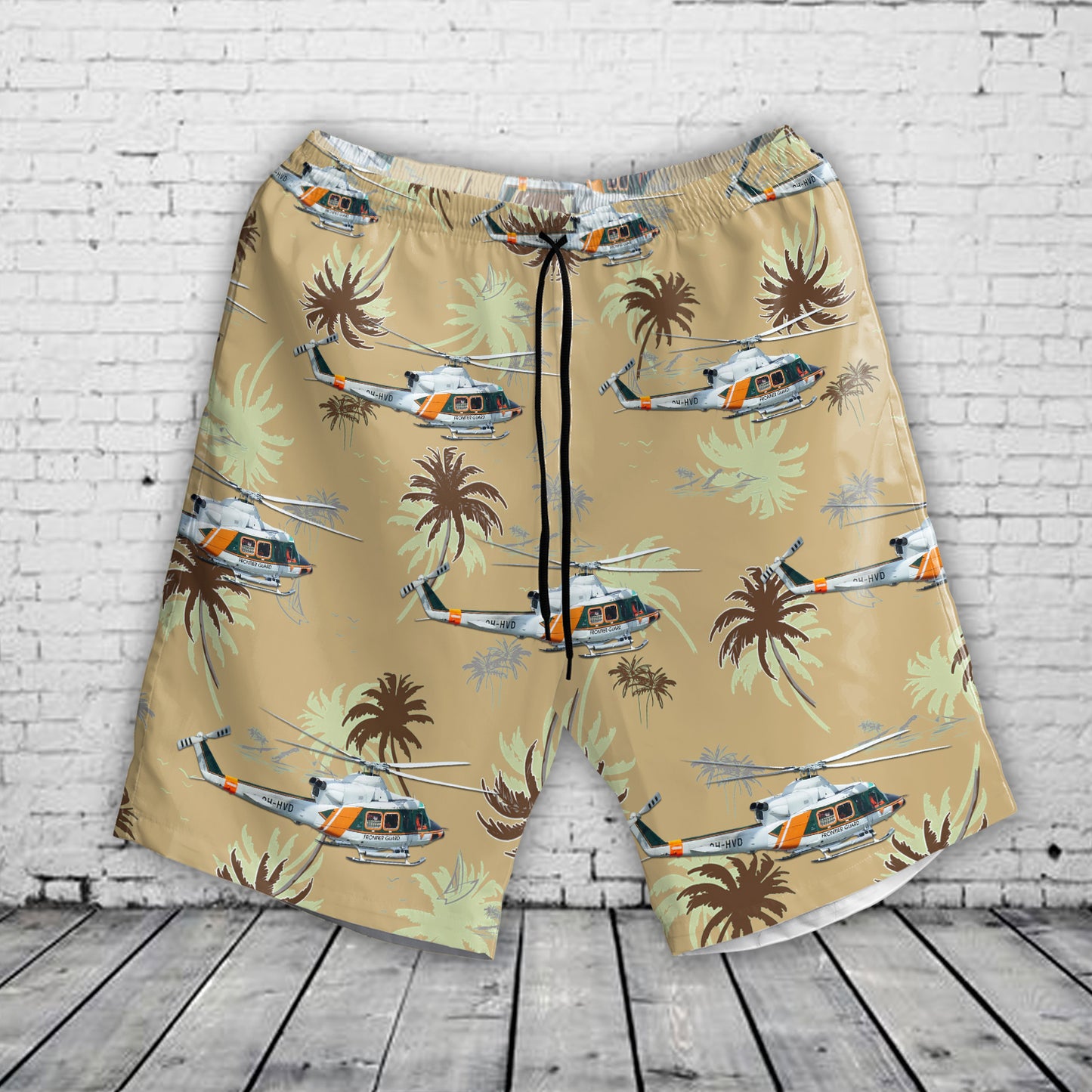 Finnish Frontier Guard Agusta Bell AB-412 Hawaiian Shorts