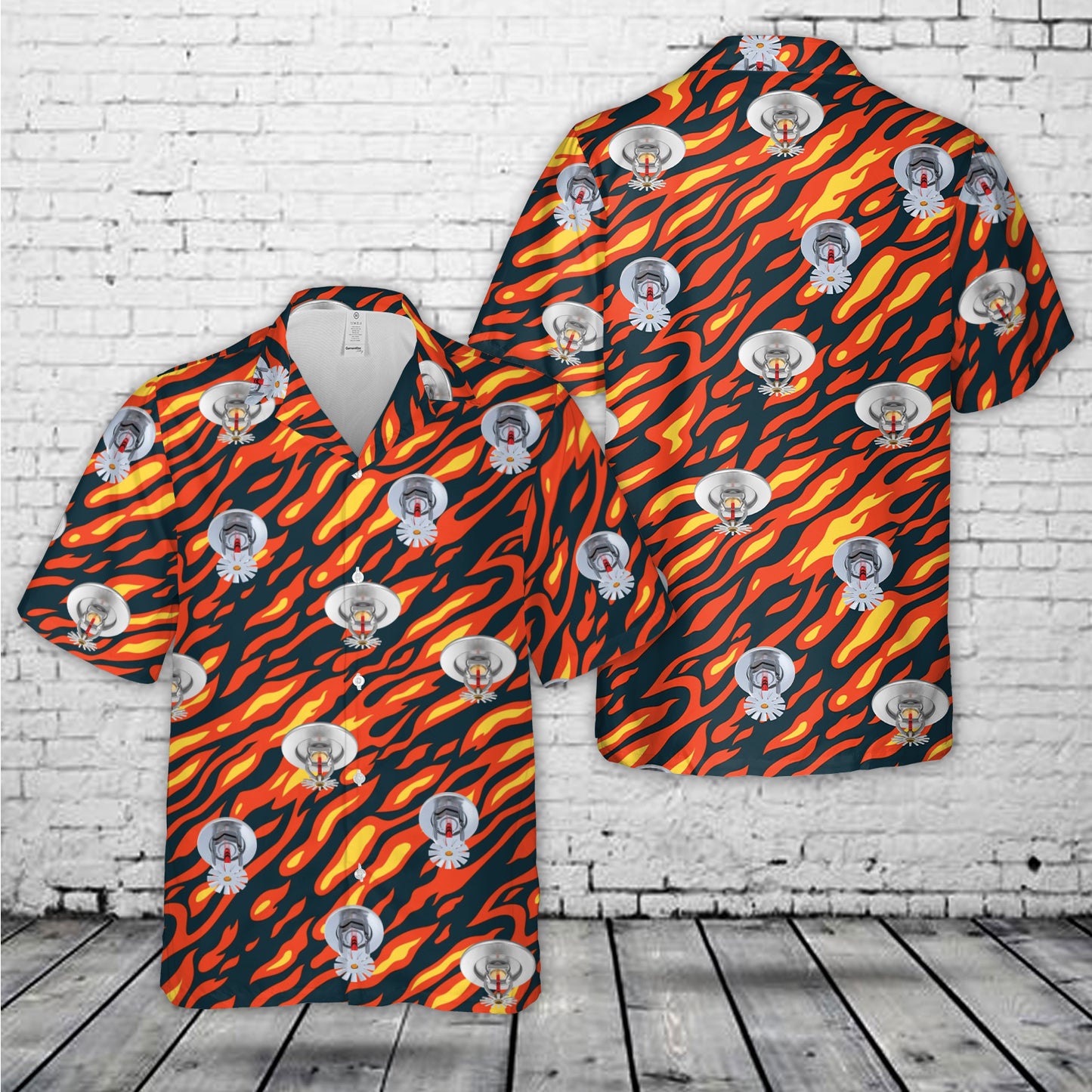 Fire Sprinkler Hawaiian Shirt