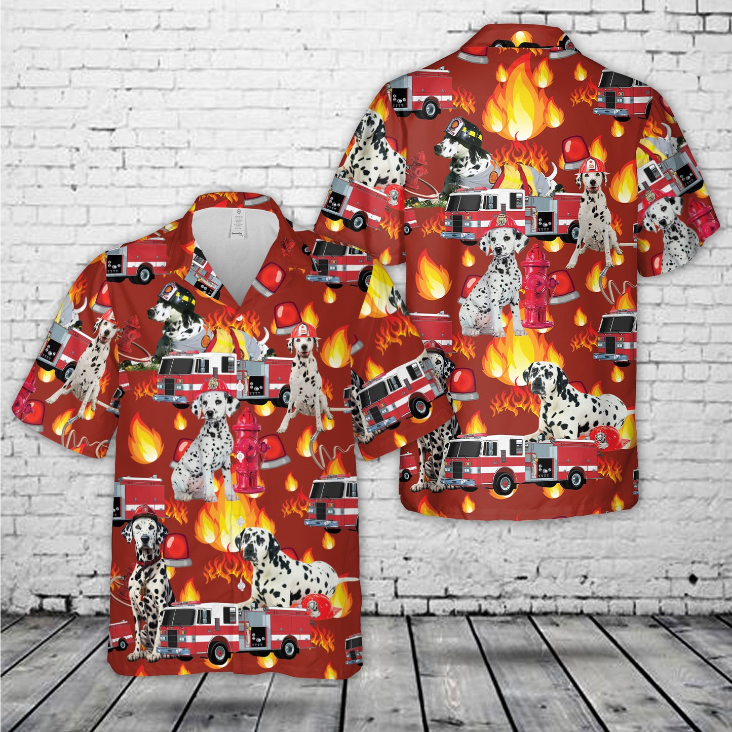 Fire trucks Firefighter Hawaiian Shirt