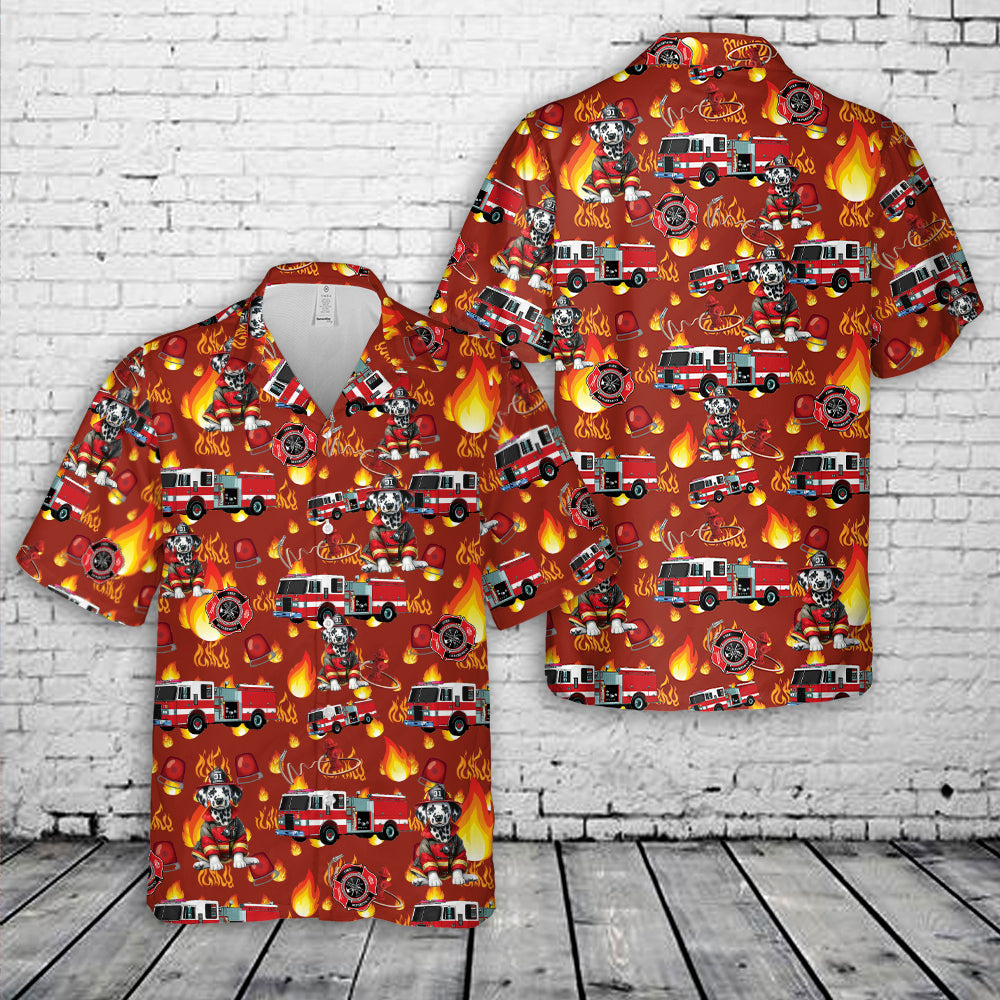 Fire trucks Firefighter Hawaiian Shirt