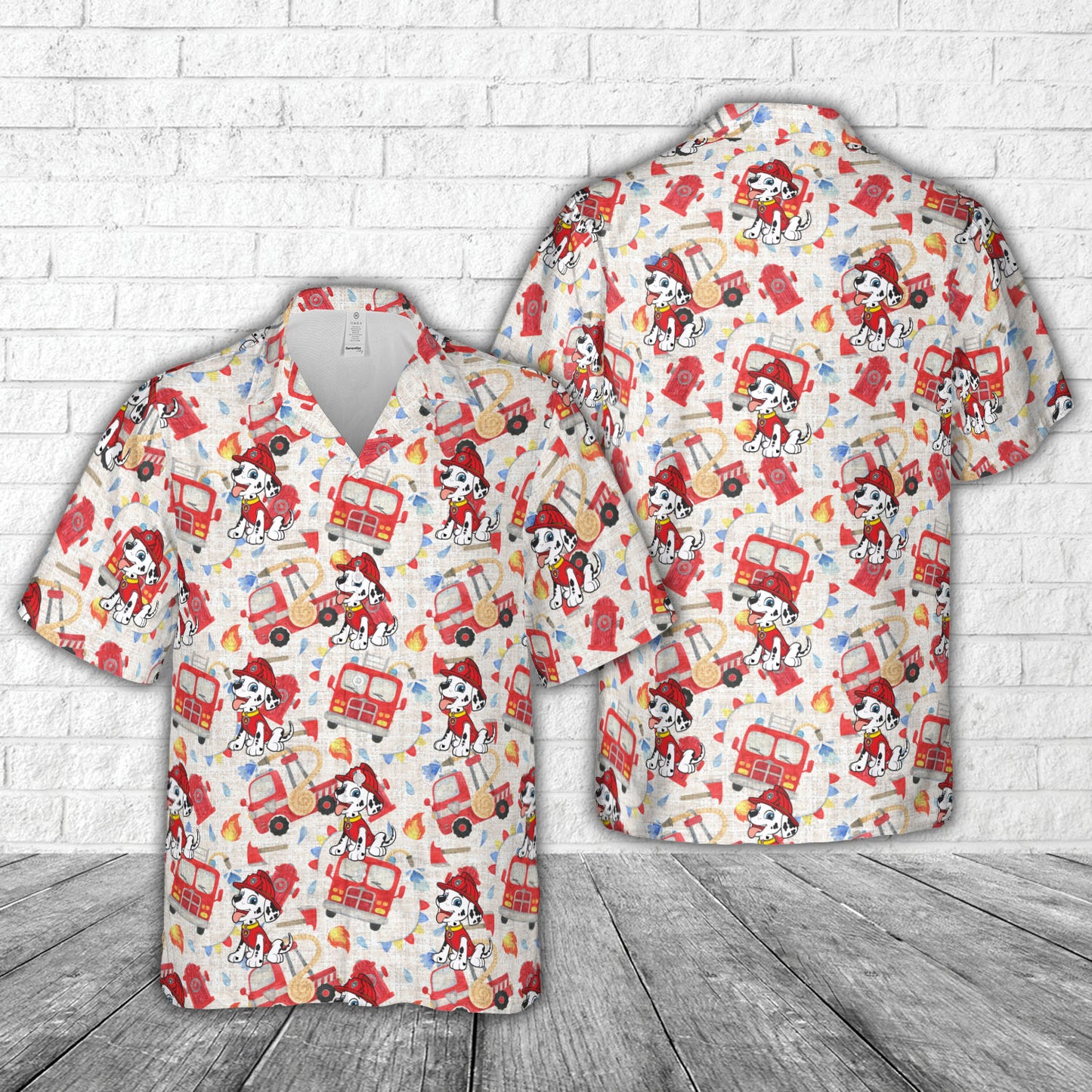 Fire trucks Firefighter Hawaiian Shirt