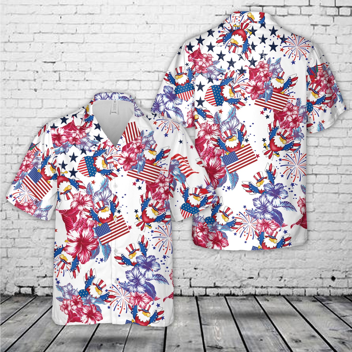 Firefighter Fire Truck, 4th Of July Hawaiian Shirt